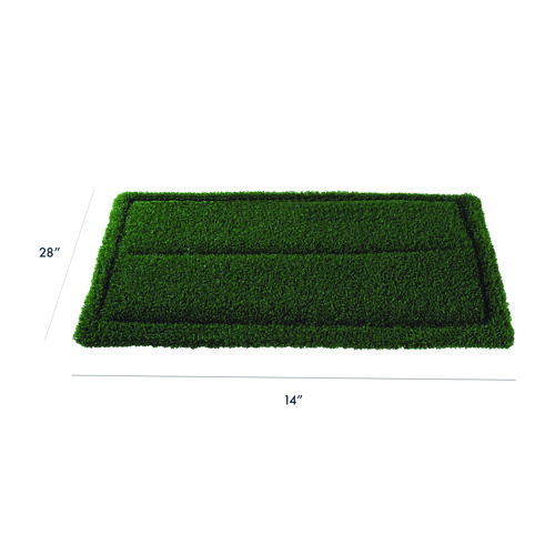 TurfScrub Brush Floor Pad, 14 x 20, Green, 4/Carton