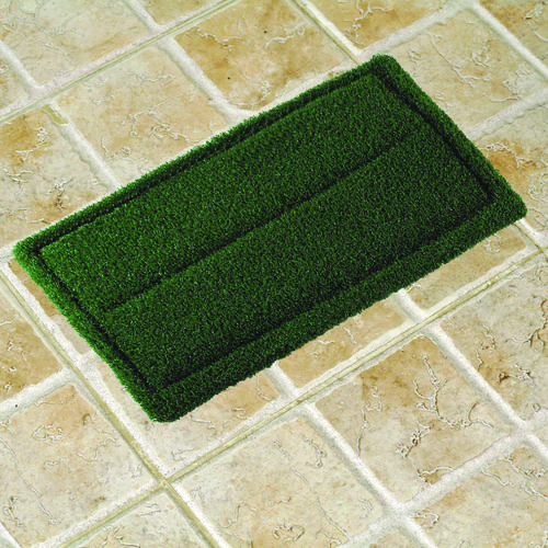 TurfScrub Brush Floor Pad, 14 x 20, Green, 4/Carton