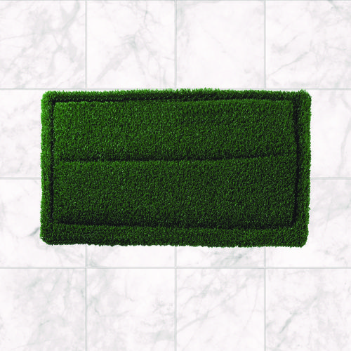 TurfScrub Brush Floor Pad, 14 x 20, Green, 4/Carton