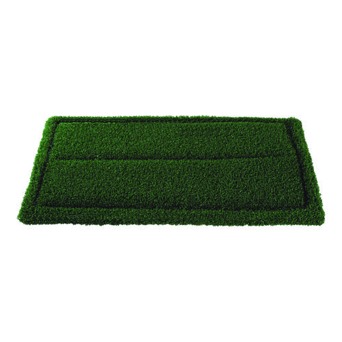 TurfScrub Brush Floor Pad, 14 x 20, Green, 4/Carton