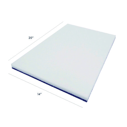 XTRACT Melamine Floor Pad, 14 x 20, White/Brown, 5/Carton