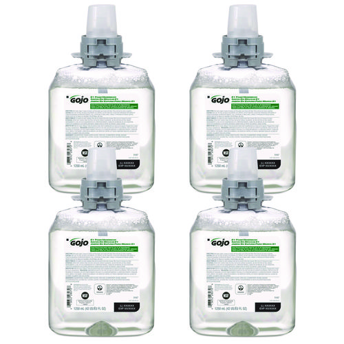 E1 Foam Handwash Refill, Fragrance-Free, 1,250 mL, 4/Carton