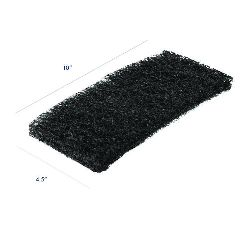 Octopus Heavy Duty Cleaning Pad, 6 x 9, Black, 5 Pads/Bag, 4 Bags/Carton