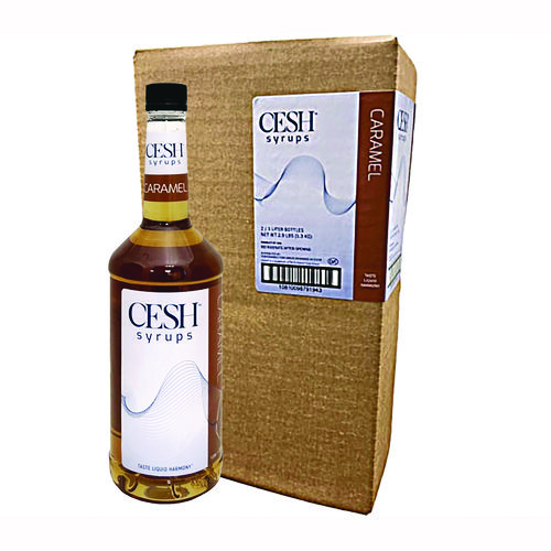 CEHGRE79194 - Enjoy the rich, sweet, and buttery flavor of CESH™ caramel. Popular for coffee, but can also be used with cocktails and as a dessert ingredient. Made with natural flavors and pure cane sugar. Flavor: Caramel; Product Packaging: Bottle; Premeasured: No; Volume Capacity: 33.81 oz.