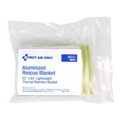 SmartCompliance Aluminized Rescue Blanket, 52 x 84, Silver