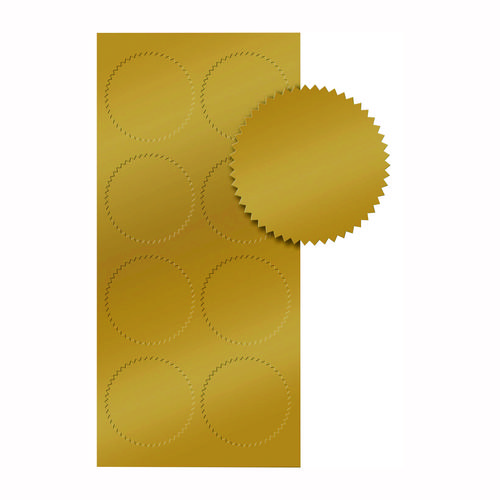 Seals, 1.75" Diameter, Gold Foil, 50/Pack