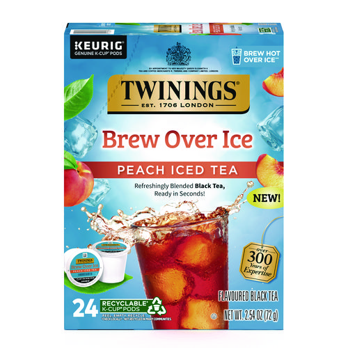 Brew Over Ice K-Cups, Peach, 24/Box