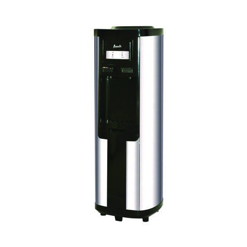 Hot and Cold Water Dispenser, 3-5 gal, 13 dia x 38.75 h, Stainless Steel