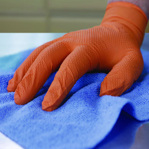 DT Nitrile Disposable Gloves, Orange, Medium, 1,000/Carton