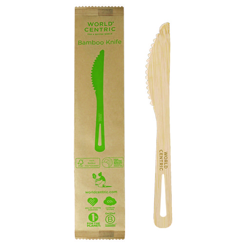 Bamboo Cutlery, Knife, Paper, Natural, 750/Carton