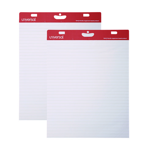 Renewable Resource Sugarcane Based Easel Pads, Presentation Format (1" Rule), 27 x 34, White, 50 Sheets, 2/Carton