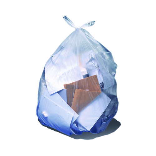 Low-Density Can Liners, 10 gal, 0.35 mil, 24" x 23", Clear, Flat Pack, 1,000/Carton