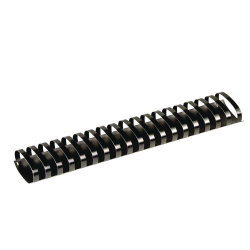 Plastic Comb Bindings, Oval, 2" Diameter, 500 Sheet Capacity, Black, 40/Pack