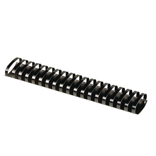 Plastic Comb Bindings, Oval, 2" Diameter, 500 Sheet Capacity, Black, 40/Pack