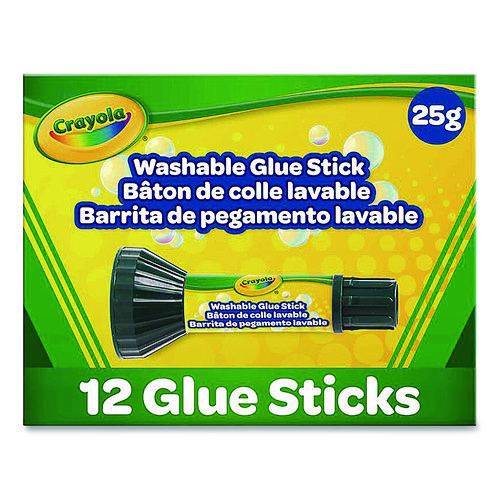 Washable Glue Sticks, 0.29 oz, Dries Clear