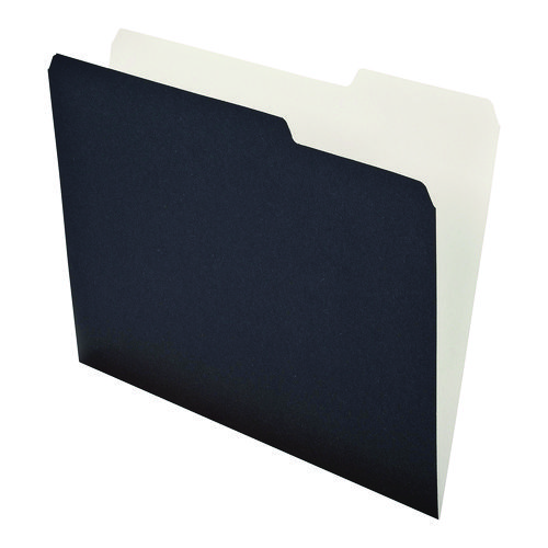 Earthwise Pendaflex File Folders, 1/3-Cut Tabs: Assorted, Letter Size, Black/White, 50/Box