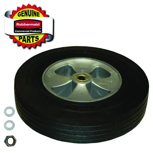 12-inch Wheel for 1 Cu. Yd. Standard Duty Tilt Truck, for FG131400BLA, Black