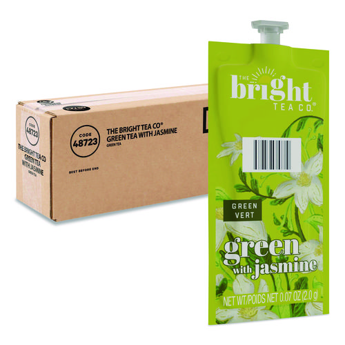 The Bright Tea Co. Green with Jasmine Tea Freshpack, Green with Jasmine, 40/Carton