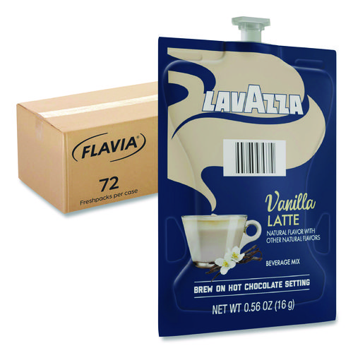 Lavazza Vanilla Latte, Vanilla, 0.56 oz Pouch, 72/Carton