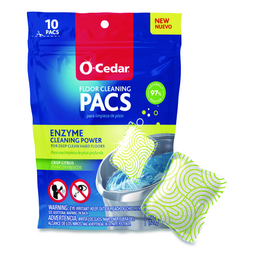 Cleaning PACS, Crisp Citrus Scent, 10/Pack, 8 Packs/Carton