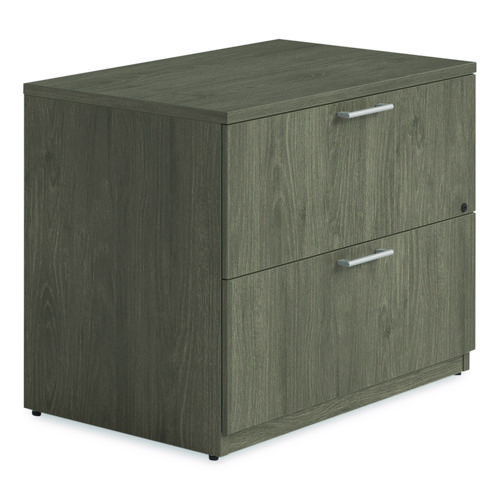 Alera Seville Series Lateral File Cabinet, 2 Legal-Size File Drawers, Walnut, 36" x 24" x 29"