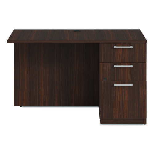 Alera Seville Series Desk Return with Pedestal, Right, 48" x 24" x 29", Mahogany