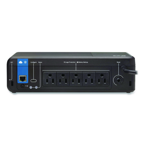 Standby Cloud-Connected UPS with Remote Monitoring, 5 Outlets, 850 VA, 190 J