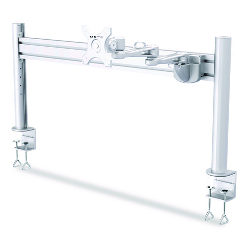 Dual-Extension Monitor Mount for Slat Wall System for 32" TVs, 4.9w x 4.7d x 20.5h, Silver, Supports 22 lb