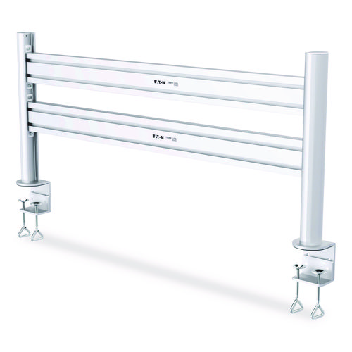 Slat Rail with Posts for Slat Wall System for 32" TVs, 8.1w x 5.7d x 5.51h, Silver, Supports 33 lb