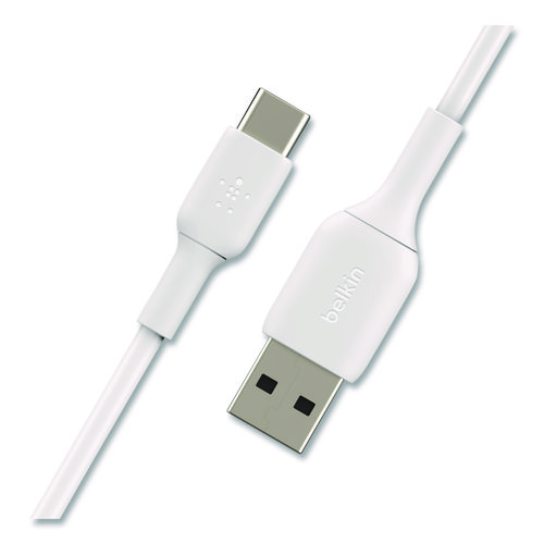 BOOST CHARGE USB-C to USB-A Cable, 3.3 ft, White, 2/Pack