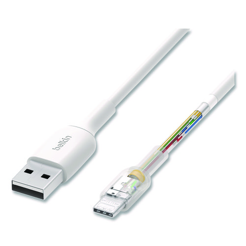 BOOST CHARGE USB-C to USB-A Cable, 3.3 ft, White, 2/Pack