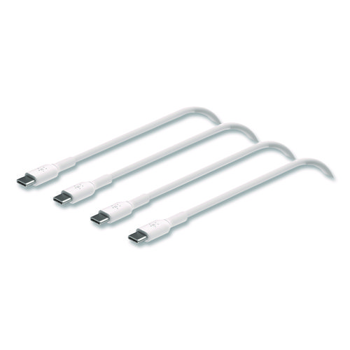 BOOST CHARGE USB-C to USB-C Cable, 3.3 ft, White, 2/Pack