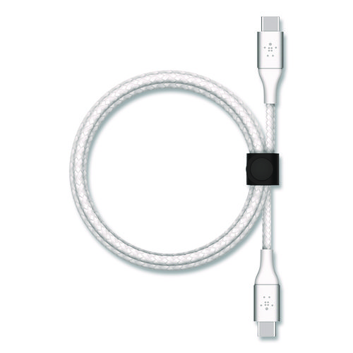 BOOST CHARGE Braided USB-C to USB-C Cable, 6.6 ft, White