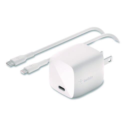 BOOST CHARGE USB-C PD 3.0 PPS Wall Charger + USB-C to USB-C Cable, White