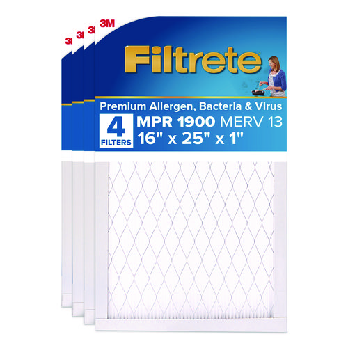 High Performance Air Filter, 16 x 25, 4/Carton