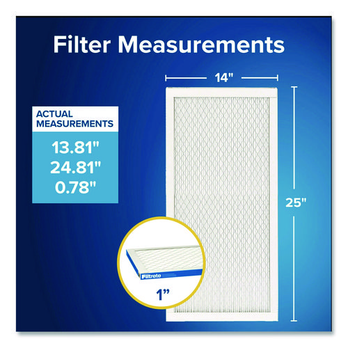 High Performance Air Filter, 14 x 25, 4/Carton