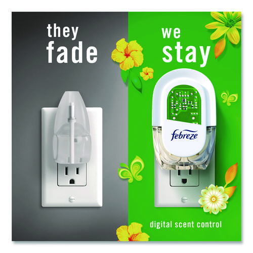 PLUG Air Freshener Warmer Starter Kit, Clear/White, with (2) Gain Original Refills