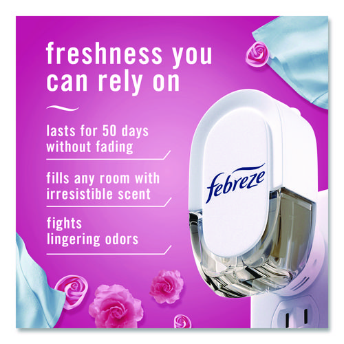 Air Freshener Warmer Starter Kit, Clear/White, with (2) Downy April Fresh Refills