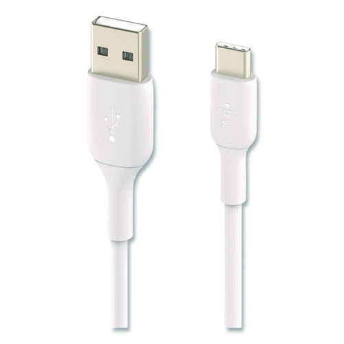 BOOST CHARGE USB-C to USB-A Cable, 3.3 ft, White, 2/Pack