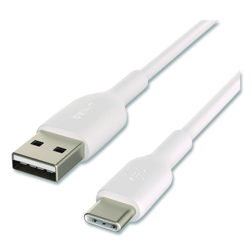 BOOST CHARGE USB-C to USB-A Cable, 3.3 ft, White, 2/Pack