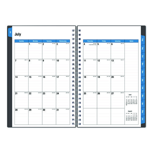 Collegiate Academic Year Weekly/Monthly Planner, 8 x 5, Charcoal Gray Cover, 12-Month: July 2024 to June 2025