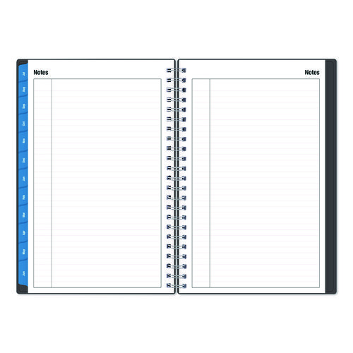 Collegiate Academic Year Weekly/Monthly Planner, 8 x 5, Charcoal Gray Cover, 12-Month: July 2024 to June 2025