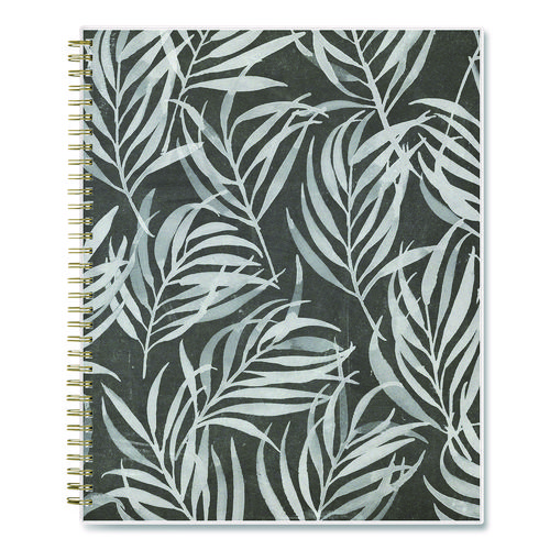 Dark Gray Gale Lesson Planner, Weekly: Up to Nine Periods per Day, Monthly: Two-Page Spreads, 11 x 8.5, Gray/Mint Green Cover