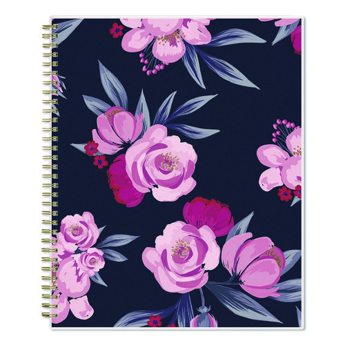 Mimi Pink Weekly/Monthly Planner, Floral Artwork, 11 x 8.5, Pink/Blue/Rose Cover, 12-Month (Jan to Dec): 2025