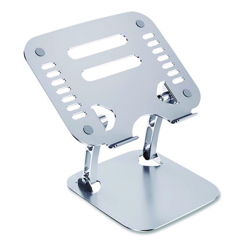 Adjustable Laptop Riser Stand, 10.62" x 9" x 1.5" to 5", Silver