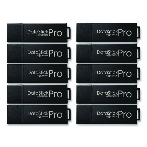 DataStick Pro USB 3.2 Type A Flash Drive, 32 GB, Black, 10/Pack