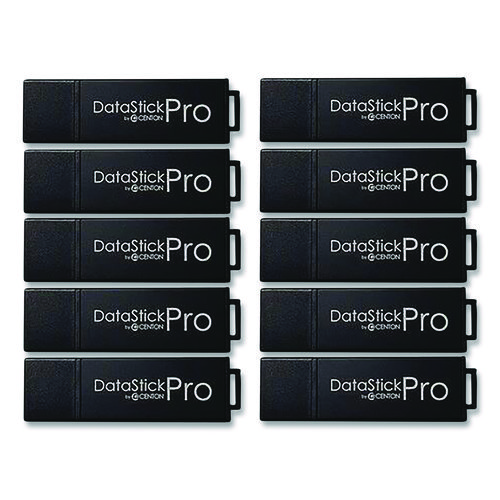 DataStick Pro USB 3.2 Type A Flash Drive, 64 GB, Black, 10/Pack