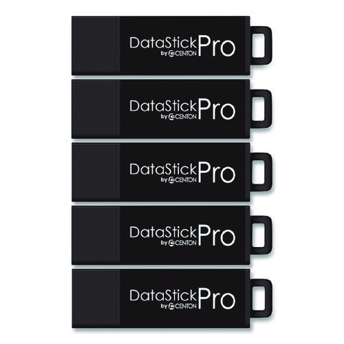 DataStick Pro USB 3.0 Type A Flash Drive, 128 GB, Black, 5/Pack