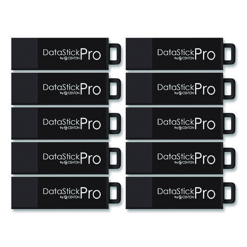 DataStick Pro USB 3.2 Type A Flash Drive, 128 GB, Black, 10/Pack