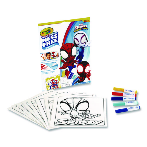 Spidey and His Amazing Friends Color Wonder Kit, (18) Action-Packed Coloring Pages; (5) Spider-Man Collection Markers